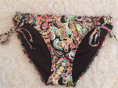 New Victoria S Secret Paisley Bikini Swim Suit Bottoms Womens Xs Ebay