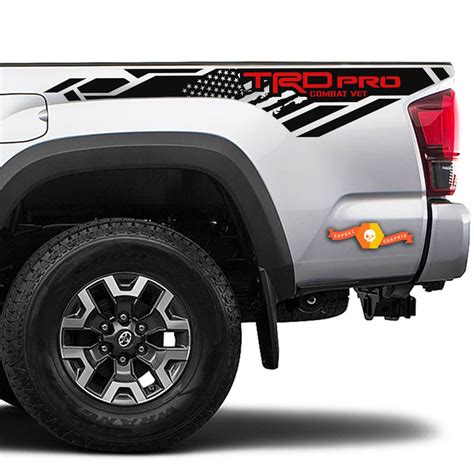 Trd 4x4 Off Road Pro Sport Usa Flag Edition Bedside Side Vinyl Stickers