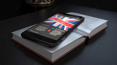 Fondo Smartphone 3d Inmersivo Para Aprender Idiomas Con Un Libro En Inglés Fondo Aprendizaje De