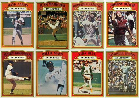 Ranking The Best In Action” Shots From 1972 Topps Baseball Greg