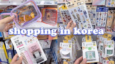 Shopping In Korea Vlog Daiso Stationery Haul Unique Pens Stamp