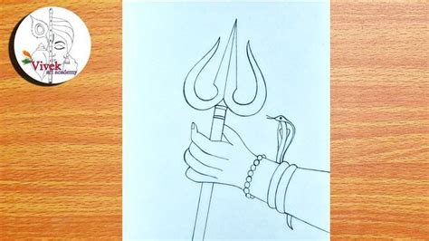 How To Draw Lord Shiva Hand Holding Trishul Easy Pencil Drawing For