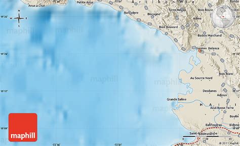 Shaded Relief Map of Gonaïves