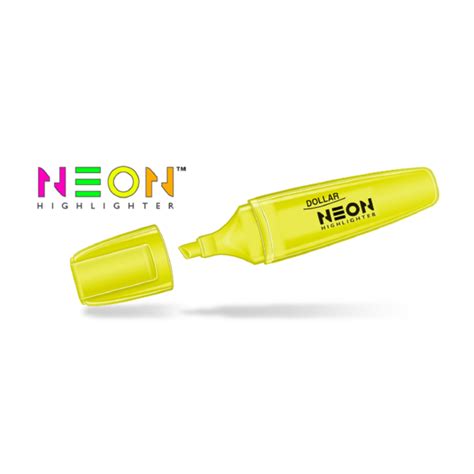 Super Quality Dollar Neon Highlighter - Yellow - Buyon.pk