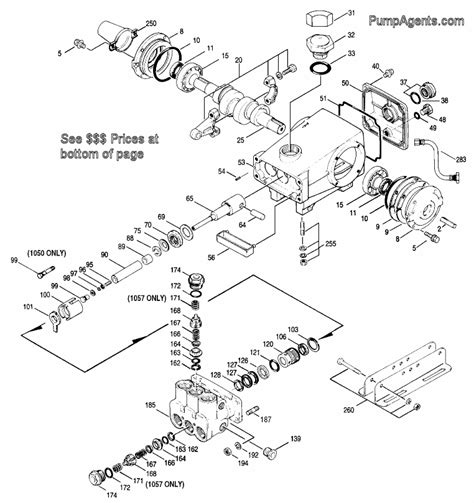 Parts for Cat Pump model # 1050