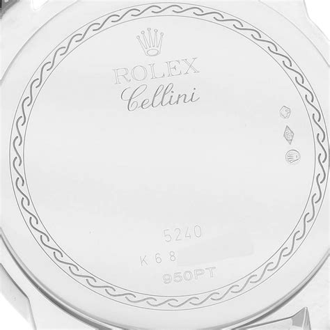 Rolex Cellini Cellinium Platinum Mother Of Pearl Dial Mens Watch 5240