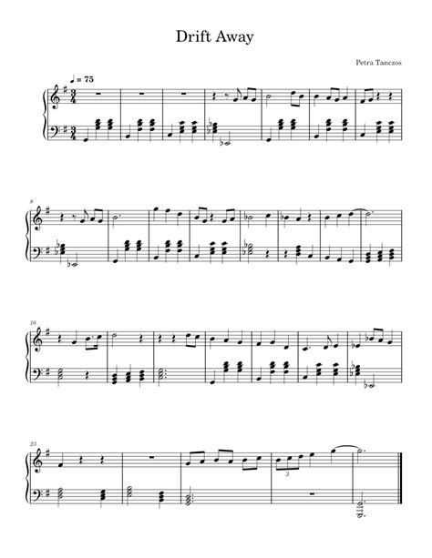 Drift Away Sheet Music For Piano Solo Easy