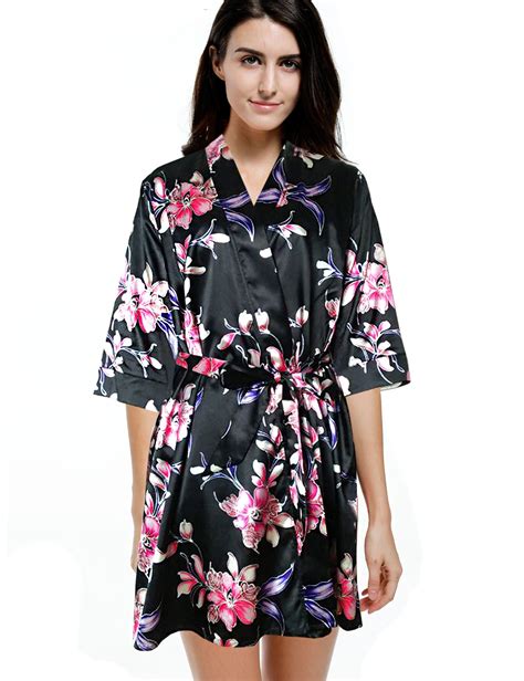 2017 Summer Women Robes Floral Bathrobe Dressing Gown Nightgown Short