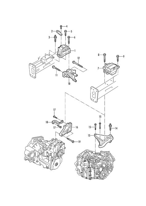 Volkswagen Jetta 2015 2017 Mounting Parts For Engine And Transmission Vag Etka Online