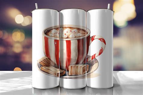 Hot Cocoa On Tumbler Wrap Graphic By R Ray Design Creative Fabrica