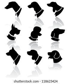 Dog Head Silhouette Clip Art