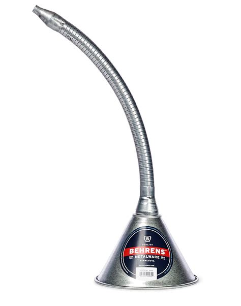 Behrens Gf Galvanized Steel Flex Spout Funnel With Screen