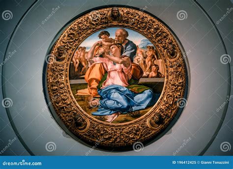 Holy Family Called `Tondo Doni` By Michelangelo Buonarroti At Uffizi ...