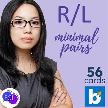 R L Minimal Pairs BOOM CARDS For Adult ESL By Rike Neville TPT