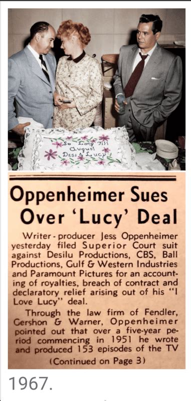 I Love Lucy Creator Jess Oppenheimer Desilu Has Some Splainin To Do 1967 Rvintagetv