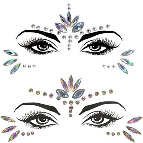 Noctilucent Face Gems Luminous Makeup Temporary Tattoo