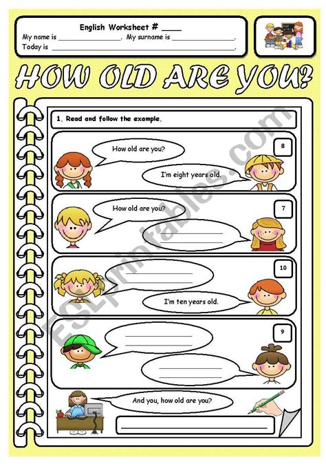 How old are you ESL worksheet by Sónia Araújo