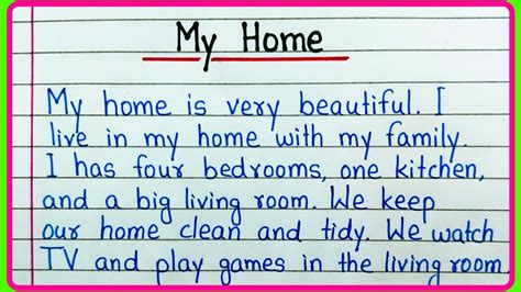 My Home Essay In English Writing Essay On My Home In English My