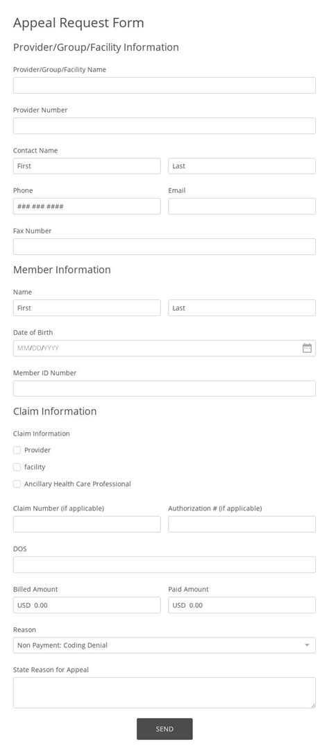 Online Appeal Request Form Template 123FormBuilder