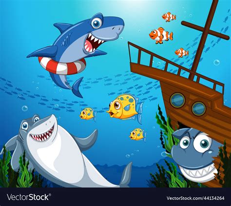 Underwater Scene Cartoon