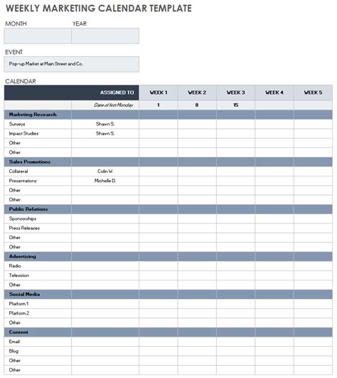 Free Google Sheets Marketing Calendar Templates | Smartsheet