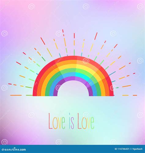 Rainbow With Rays Symbol Of LGBT Community Gay Pride Stock Vector Illustration Of Homosexual