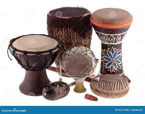 African Ethnic Drums From Different Countries Stock Photo Image Of