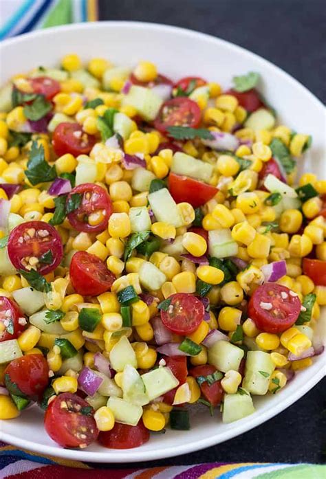 Corn Tomato And Cucumber Salad The Blond Cook In 2024 Corn Salad Recipes Healthy Recipes