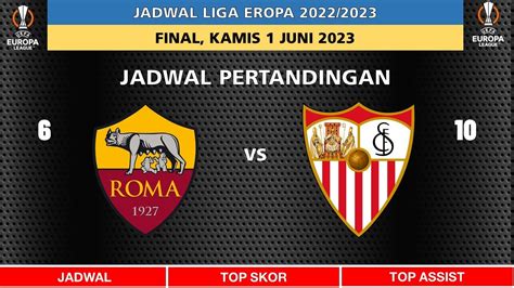 Jadwal Final Liga Eropa 2023 Sevilla Vs AS Roma YouTube