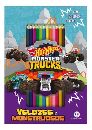 Kit Infantil Colorir Box C Lápis Hot Wheels MercadoLivre