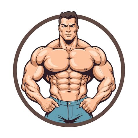 Premium Vector Bodybuilder Cartoon Vector Illustration