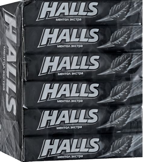 Характеристики Леденцы Halls "Ментол экстра", 12 упаковок, подробное ...