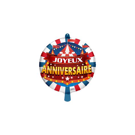 Grossiste Ballon Foil 45cm Joyeux Anniversaire Cirque Chapiteau