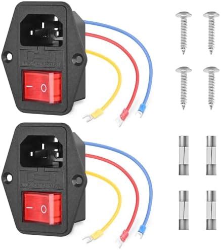 Amazon Nilight 2Pcs Switch Power Socket 10A 250V AC Power Socket