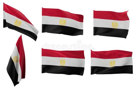 Six Different Positions Of The Flag Of Egypt Stock Illustration Illustration Of Egypt Flags