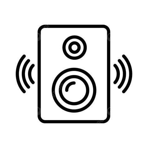 Icono De Línea De Altavoces Vector PNG dibujos Música Sonido