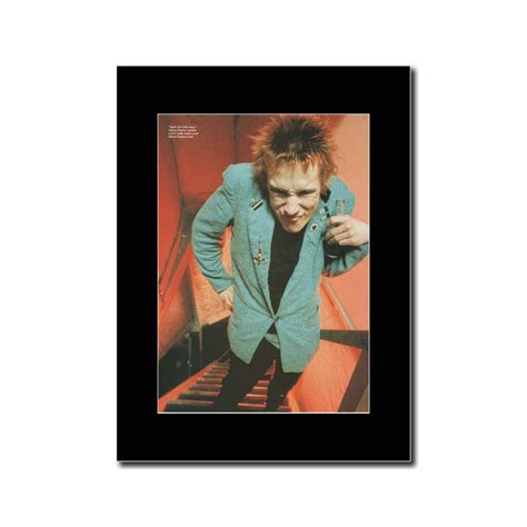 The Sex Pistols Johnny Rotton Steptoe Look Matted Mounted Etsy