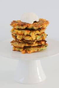 CRISPY CHEESY Corn And Zucchini Fritters Bake Play Smile