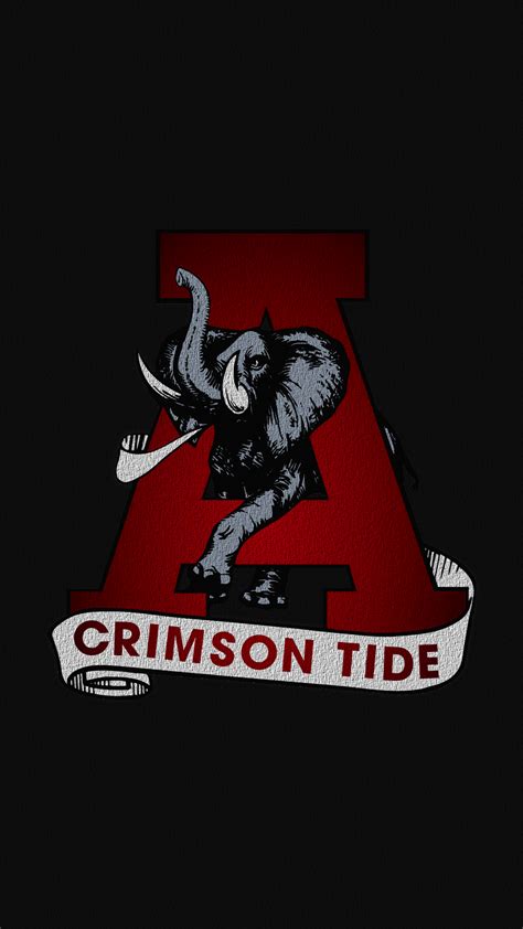 Alabama Crimson Tide Football Logo Wallpaper iPhone Android ROLL TIDE ...