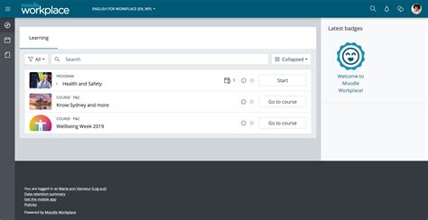 Learner dashboard - MoodleDocs