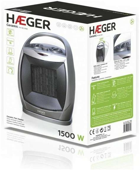 Calefactor Cerámico Eléctrico Haeger FH 15C 012A 1500 W Multicolor