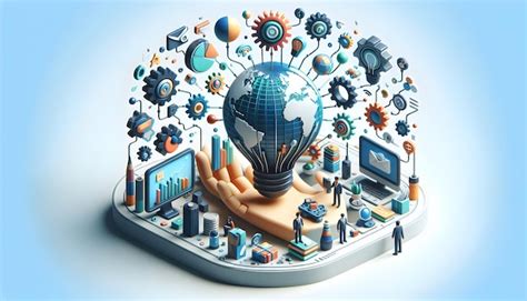Icono plano 3D como centro de innovación que representa a las empresas