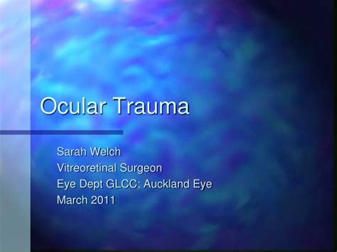 Ppt Ocular Trauma Powerpoint Presentation Free Download Id 9385858