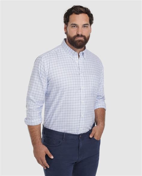 Camisa Oxford Non Iron De Hombre Classic De Cuadros Bicolor Tallas