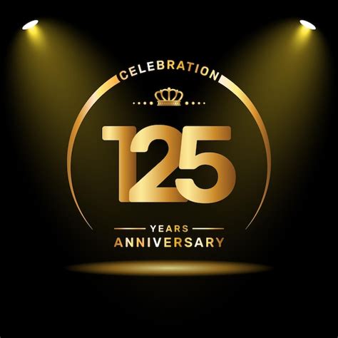 Premium Vector Th Anniversary Celebration Logo With A Golden