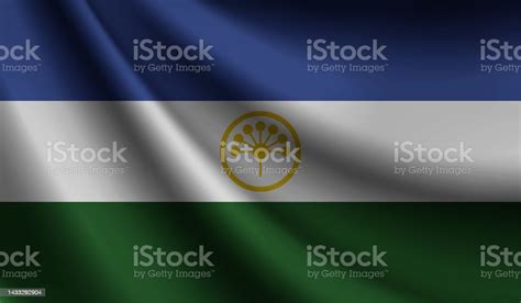 Bashkortostan Flag Waving Background For Patriotic And National Design Vector Illustration Stock