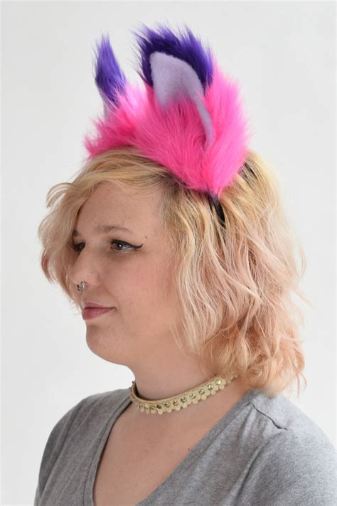 Fluffy Cheshire Cat Ear And Tail Set Cosplay Accessories Etsy