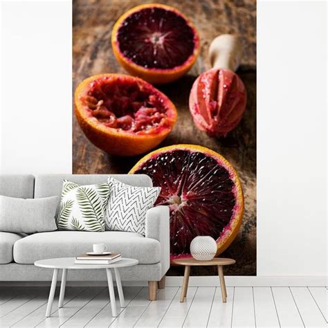 Behang Fotobehang Fruit Citrus Sinaasappelpers Breedte 170 Cm X