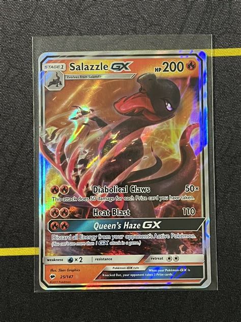 Pokemon Salazzle GX 25 147 Burning Shadows LP Values MAVIN