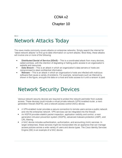 CCNA V7 10 13 All Cisco Netacad V7 Course 2 CCNA V Chapter 10